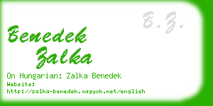 benedek zalka business card
